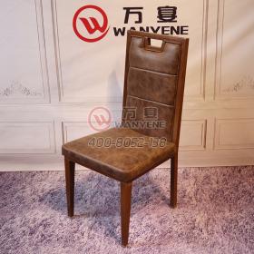 五金木纹中式餐椅