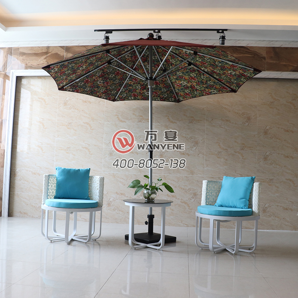 户外家具 仿藤条 椅子 五金铁管框架 2米5太阳伞 专业定制