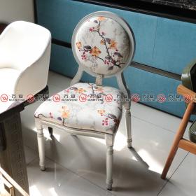 圆背火锅桌椅-中式圆背五金椅子-厚实材料密度海绵布艺软包铝合金餐椅