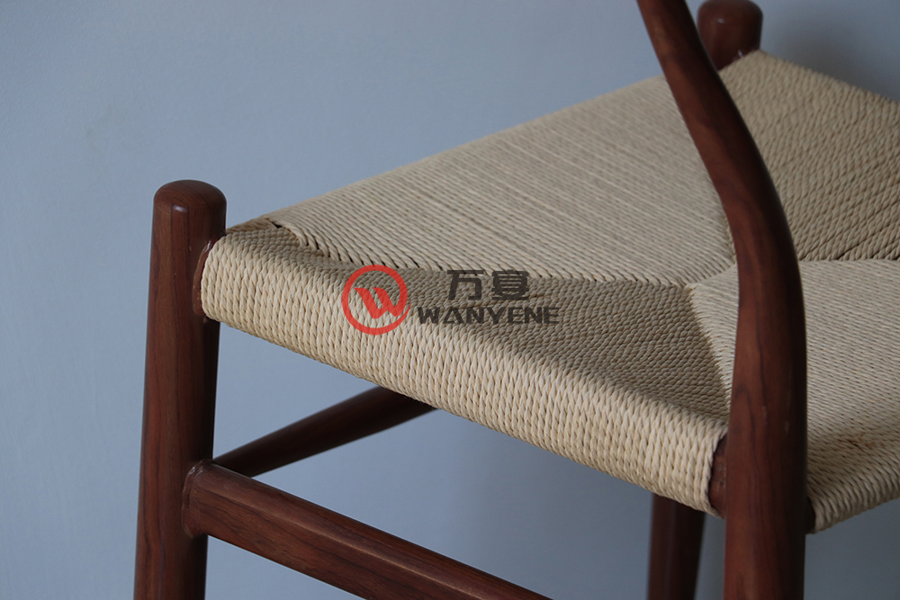 五金木纹Y字椅-编织面细节图