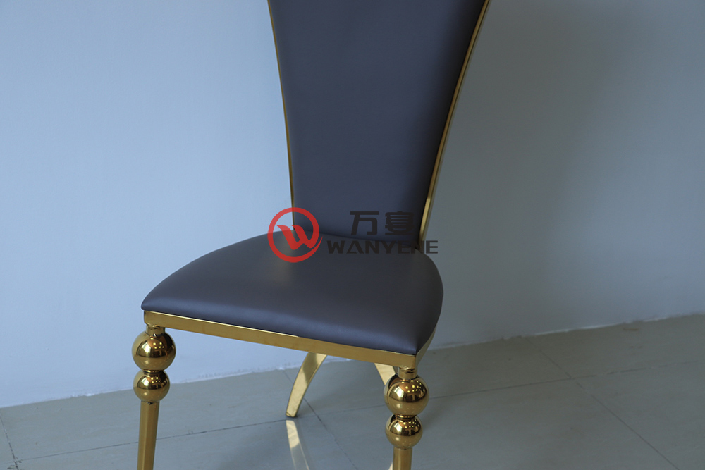 深蓝色酒店餐椅-超纤皮